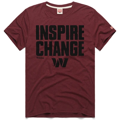 Unisex Homage Burgundy Washington Commanders 2024 Inspire Change Tri-Blend T-Shirt