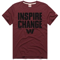 Unisex Homage Burgundy Washington Commanders 2024 Inspire Change Tri-Blend T-Shirt