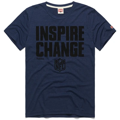 Unisex Homage Navy NFL 2024 Inspire Change Tri-Blend T-Shirt