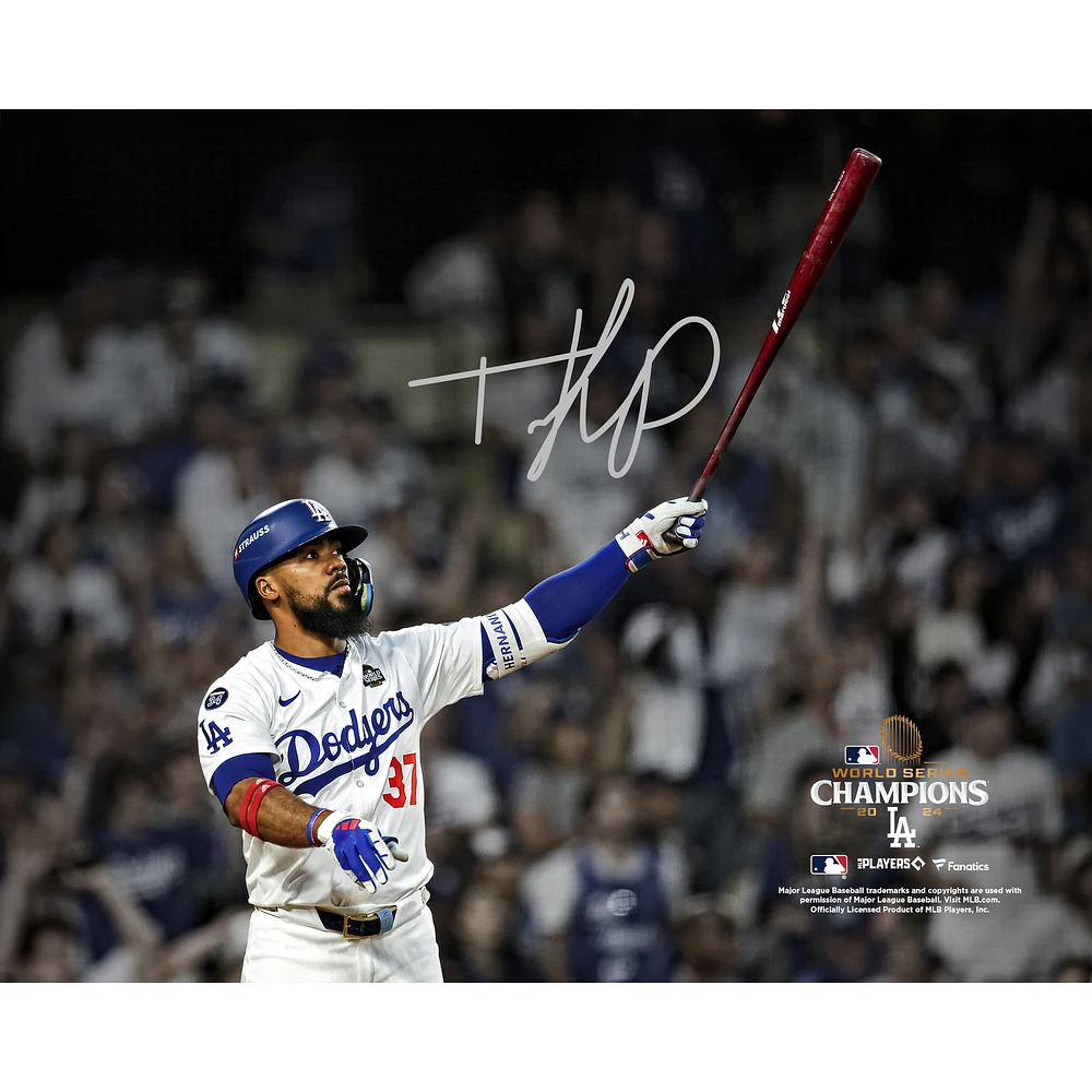 Teoscar Hernandez Los Angeles Dodgers Autographed 2024 World Series Champions 8" x 10" Photograph