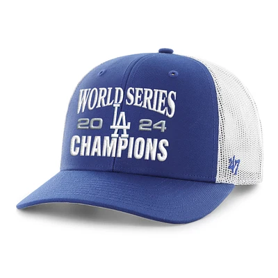 Men's '47 Royal Los Angeles Dodgers 2024 World Series Champions Trucker Adjustable Hat