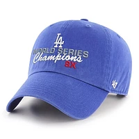 Men's '47 Royal Los Angeles Dodgers 8-Time World Series Champions Logo Clean Up Adjustable Hat