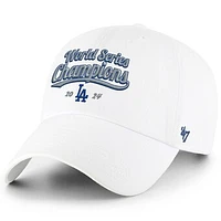 Women's '47 White Los Angeles Dodgers 2024 World Series Champions Clean Up Adjustable Hat