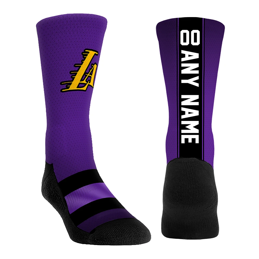 Youth Rock Em Socks Los Angeles Lakers 2024/25 City Edition Custom Jersey Crew Socks