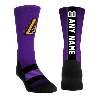 Youth Rock Em Socks Los Angeles Lakers 2024/25 City Edition Custom Jersey Crew Socks