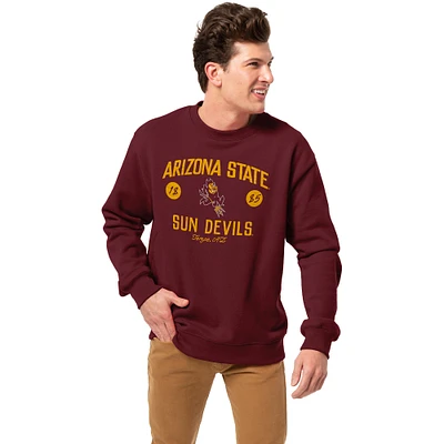 Men's League Collegiate Wear Maroon Arizona State Sun Devils Essentials 2.0 Pullover Sweatshirt