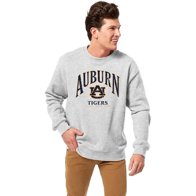 Men's League Collegiate Wear  Heather Gray Auburn Tigers Essentials 2.0 Pullover Sweatshirt