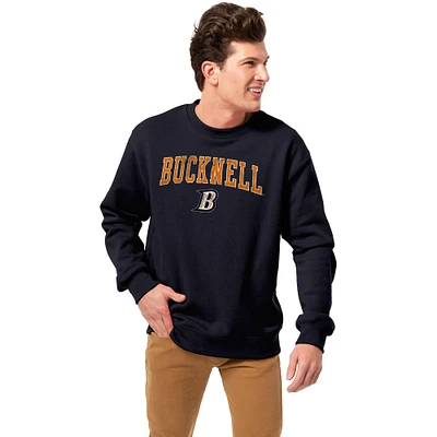 Men's League Collegiate Wear  Navy Bucknell Bison Essentials 2.0 Pullover Sweatshirt