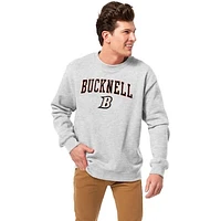 Men's League Collegiate Wear  Heather Gray Bucknell Bison Essentials 2.0 Pullover Sweatshirt