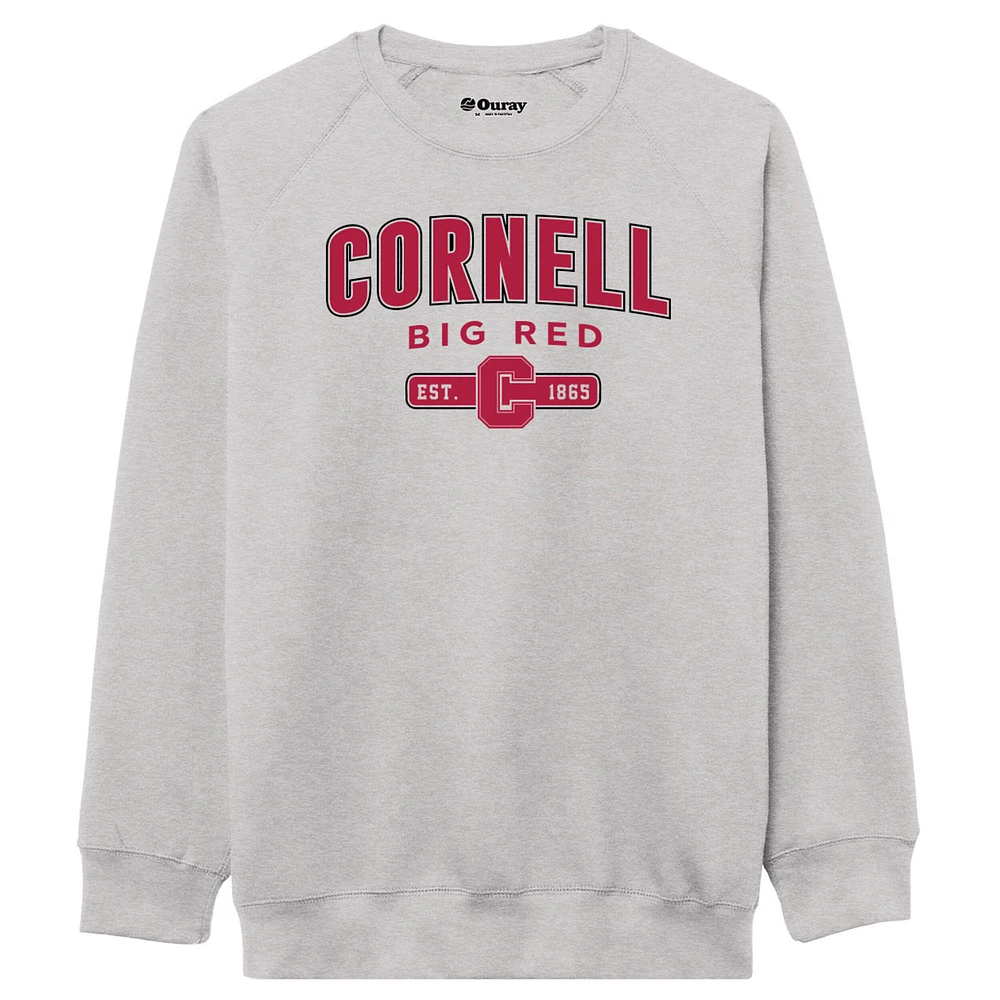 Men's League Collegiate Wear Heather Gray Cornell Big Red Essentials 2.0 Pullover Sweatshirt