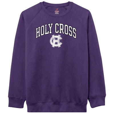 Men's League Collegiate Wear  Purple Holy Cross Crusaders Essentials 2.0 Pullover Sweatshirt