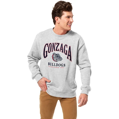 Men's League Collegiate Wear  Heather Gray Gonzaga Bulldogs Essentials 2.0 Pullover Sweatshirt