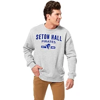 Men's League Collegiate Wear Heather Gray Seton Hall Pirates Essentials 2.0 Pullover Sweatshirt