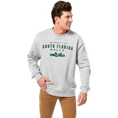 Men's League Collegiate Wear Heather Gray South Florida Bulls Essentials 2.0 Pullover Sweatshirt