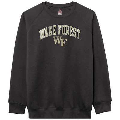 Men's League Collegiate Wear  Black Wake Forest Demon Deacons Essentials 2.0 Pullover Sweatshirt