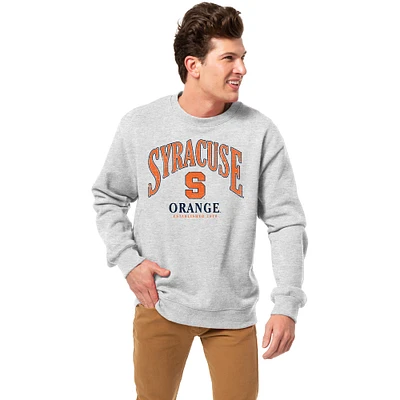 Men's League Collegiate Wear  Heather Gray Syracuse Orange Essentials 2.0 Pullover Sweatshirt