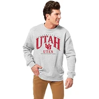 Men's League Collegiate Wear  Heather Gray Utah Utes Essentials 2.0 Pullover Sweatshirt