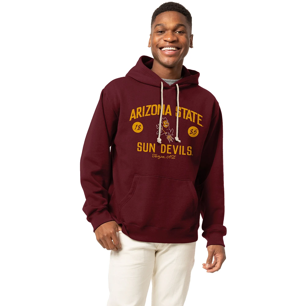 Men's League Collegiate Wear Maroon Arizona State Sun Devils Essentials 2.0 Fleece Pullover Hoodie