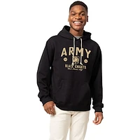 Men's League Collegiate Wear Black Army Knights Essentials 2.0 Fleece Pullover Hoodie