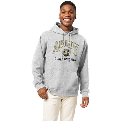 Men's League Collegiate Wear Heather Gray Army Black Knights Essentials 2.0 Fleece Pullover Hoodie