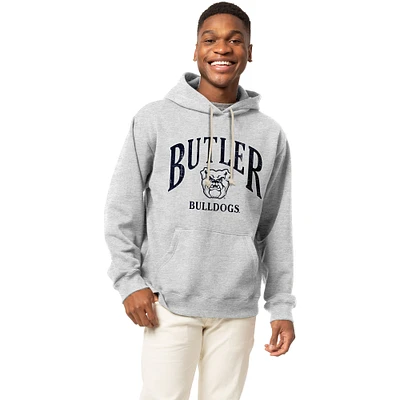 Men's League Collegiate Wear  Heather Gray Butler Bulldogs Essentials 2.0 Fleece Pullover Hoodie