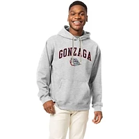 Men's League Collegiate Wear  Heather Gray Gonzaga Bulldogs Essentials 2.0 Fleece Pullover Hoodie