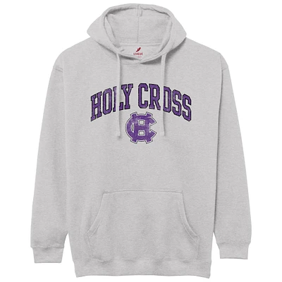 Men's League Collegiate Wear  Heather Gray Holy Cross Crusaders Essentials 2.0 Fleece Pullover Hoodie