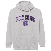 Men's League Collegiate Wear  Heather Gray Holy Cross Crusaders Essentials 2.0 Fleece Pullover Hoodie