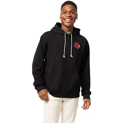 Men's League Collegiate Wear  Black Louisville Cardinals Essentials 2.0 Fleece Pullover Hoodie