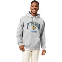 Men's League Collegiate Wear Heather Gray Pitt Panthers Essentials 2.0 Fleece Pullover Hoodie