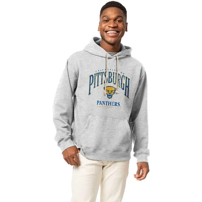 Men's League Collegiate Wear Heather Gray Pitt Panthers Essentials 2.0 Fleece Pullover Hoodie