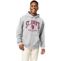 Men's League Collegiate Wear  Heather Gray St. John's Red Storm Essentials 2.0 Fleece Pullover Hoodie