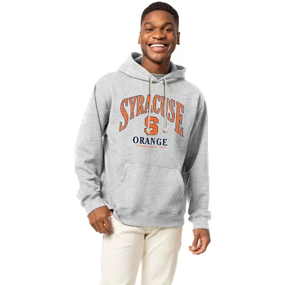 Men's League Collegiate Wear Heather Gray Syracuse Orange Essentials 2.0 Fleece Pullover Hoodie