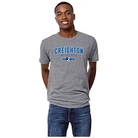 Men's League Collegiate Wear Heather Gray Creighton Bluejays Victory Falls Tri-Blend T-Shirt