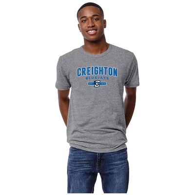 Men's League Collegiate Wear Heather Gray Creighton Bluejays Victory Falls Tri-Blend T-Shirt