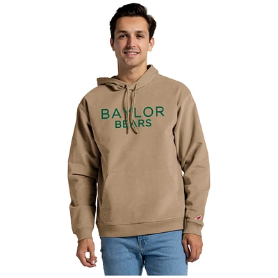Men's League Collegiate Wear Tan Baylor Bears Stretch Cord Pullover Hoodie
