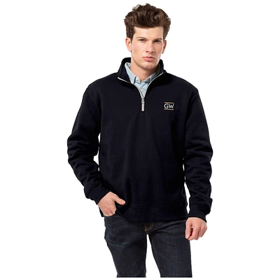 Men's League Collegiate Wear  Navy George Washington University Essentials Fleece 2.0 Quarter-Zip Jacket
