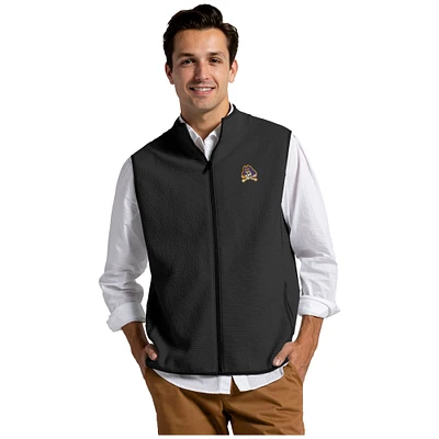 Men's League Collegiate Wear  Black ECU Pirates Summit Full-Zip Vest