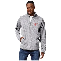 Men's League Collegiate Wear  Heather Gray Houston Cougars Saranac Raglan Quarter-Zip Jacket