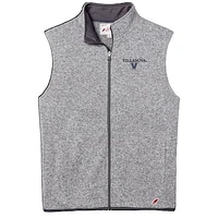 Men's League Collegiate Wear  Heather Gray Villanova Wildcats Saranac Full-Zip Vest