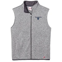 Men's League Collegiate Wear  Heather Gray Villanova Wildcats Saranac Full-Zip Vest