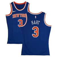 Josh Hart New York Knicks Autographed Nike Blue Icon Swingman Jersey with "Hart of New York" Inscription