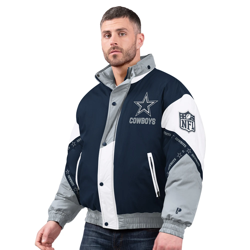 Men's Pro Player  Blue Dallas Cowboys Tape Full-Zip Hoodie Jacket