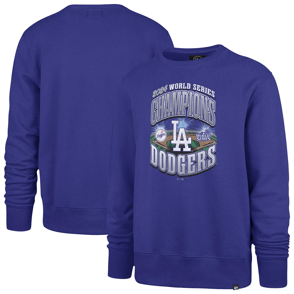 Men's '47  Royal Los Angeles Dodgers 2024 World Series Champions Fanatics Exclusive Field Pullover Sweatshirt