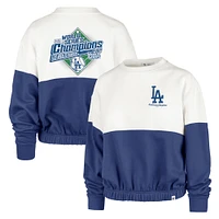 Women's '47 White/Royal Los Angeles Dodgers 2024 World Series Champions Bonita Pullover Sweatshirt