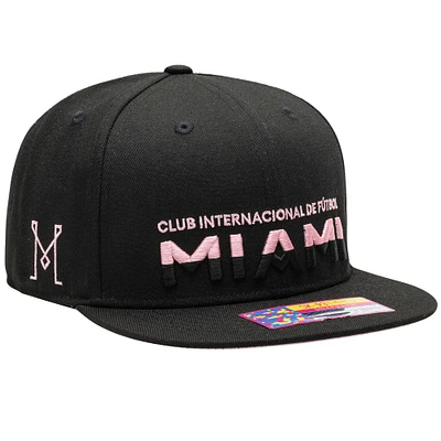 Unisex Black Inter Miami CF Loyalty Snapback Hat