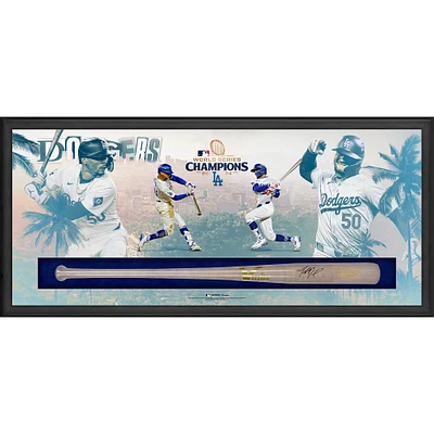 Mookie Betts Los Angeles Dodgers Autographed 2024 World Series Champions Framed Victus Game Model Bat Shadowbox