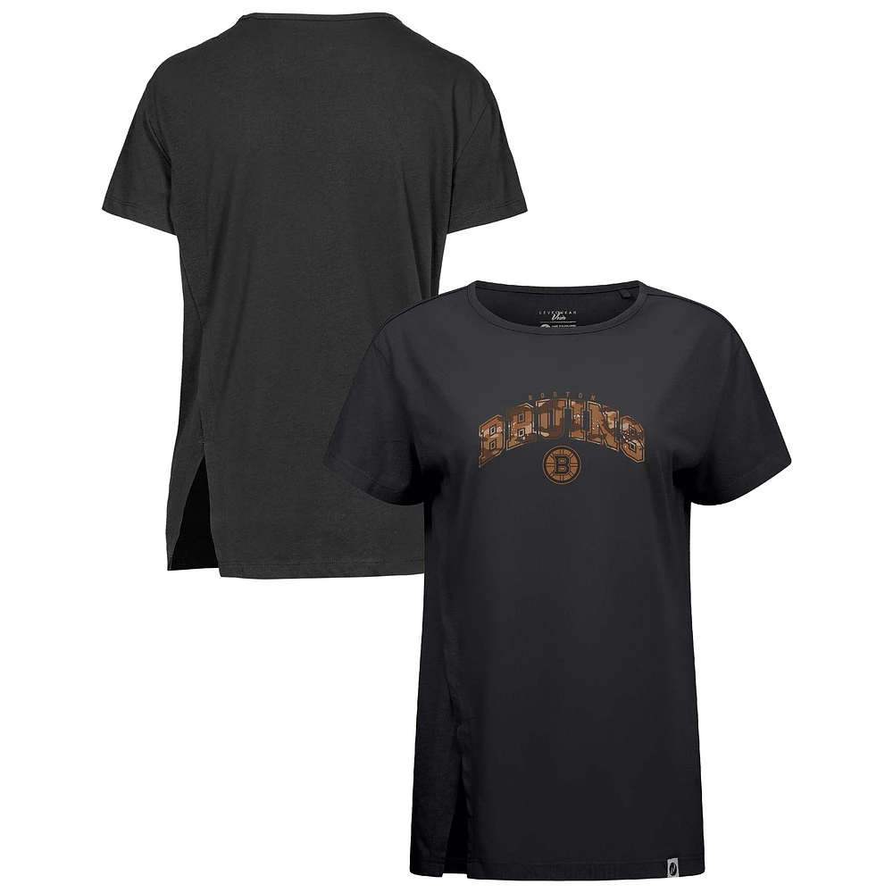 Women's Levelwear Black Boston Bruins Desert Camo Influx Decoy T-Shirt