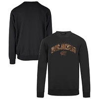 Men's Levelwear  Black Columbus Blue Jackets Pullover Crewneck Sweatshirt