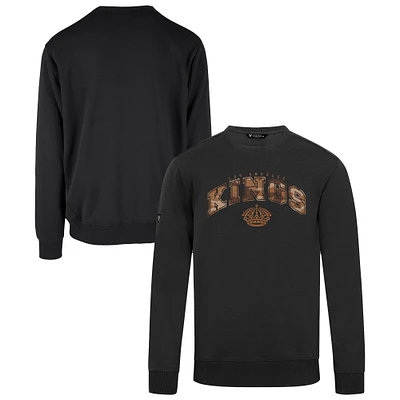 Men's Levelwear  Black Los Angeles Kings Pullover Crewneck Sweatshirt
